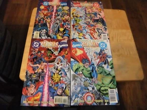 Juego completo DC vs Marvel Heroes 1996 1-4 Hulk Thor Batman Thanos Darkseid casi nuevo/muy buen estado - Imagen 1 de 4