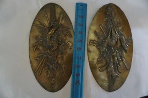 Antike L. OUDRY französische vergoldete Bronze Relief Plakette Jagd Angeln 19. Jh. - Bild 1 von 12