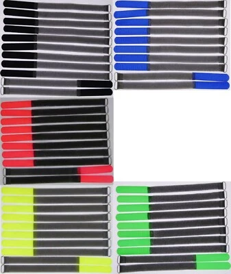 BIE-TEC 50er Set Klettband FK 30 cm x 20 mm in 5 Farben Klett Kabelbinder Kabelklettband