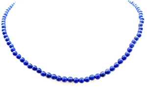 Halskette Kugelkette Natur Edelstein Lapislazuli Kugel 4mm blau gute Qualität - Bild 1 von 2