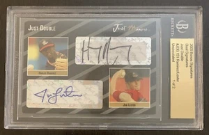 Jon LESTER Hanley RAMIREZ🔥2005 Just Minors Just Double RC Black Dual AUTO 1/2 - Picture 1 of 3
