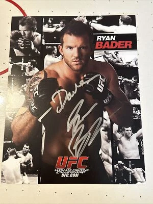 RYAN BADER Darth *SIGNED* Autograph UFC 8.5 x 11 Promo PHOTO TUF Bellator MMA -C - Image 1 of 2