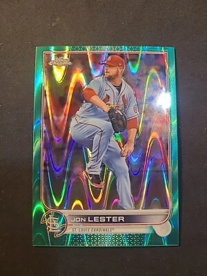 Jon Lester [Aqua RayWave] #187 2022 Topps Chrome Sonic #'d 72/199 - Image 1 of 4