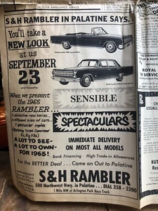 1965 Newspaper Automobile Advertisement Rambler Sensible Spectaculars! - Picture 1 of 4