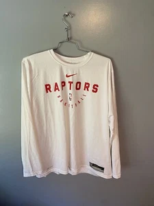 Toronto Raptors Basketball NBA Nike Dri-Fit Long Sleeve Shirt White Size XXL 2XL - Picture 1 of 4