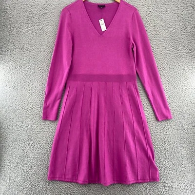Talbots Dress Womens Small Purple Sweater Fit & Flare Long Sleeves V Neck NWT - Image 1 of 4