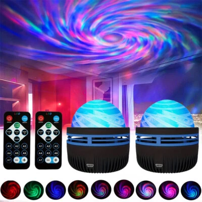 2er LED Nachtlicht Sternenhimmel Projektor Aurora Schlafleuchte Lampe für Kinder - Bild 1 von 4