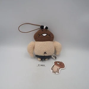 Nameko Mushroom C1403 Sumo Fat Furyu Strap Mascot 3.5" Plush TAG Toy Doll Japan  - Picture 1 of 6