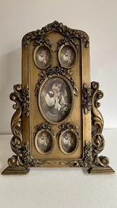 Antik Vintage Gold Bilderrahmen Vergoldet Rosen Oval Shabby Chic 9" Grt Zustand  - Bild 1 von 6