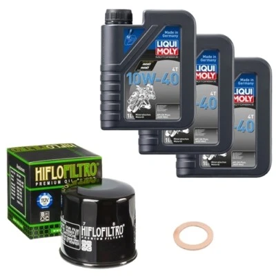 Honda CB 600 F Hornet PC41E 2011, LIQUI MOLY 10W-40 3L, HiFlo Ölfilter Set