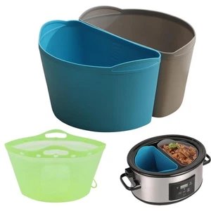 3 in 1 Kit Silicone Slow Cooker Liners, Reusable Slow Cooker Divider Insert f... - Picture 1 of 7