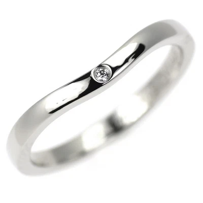 Anillo de diamantes Cartier Pt950 bailarina curva D3p 49 - Auténtico envío gratuito desde Japón Foto 1 de 3