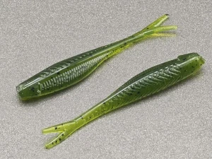 (20)-2" Tracer Shad "Watermelon Green" Crappie Panfish Jig Grub Shad - Picture 1 of 1