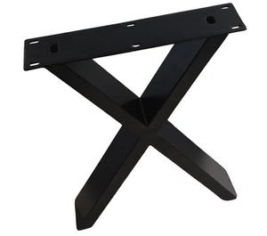 Bankkufe schwarz Sitzbank Kufe eckig Tischkufe Möbelkufe Gestell X Beine 400 mm - Bild 1 von 13