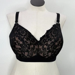 Torrid Gr. 40DDD BH Dream bügellos Push Up schwarz Spitze Rücken glättend gepolstert - Bild 1 von 12