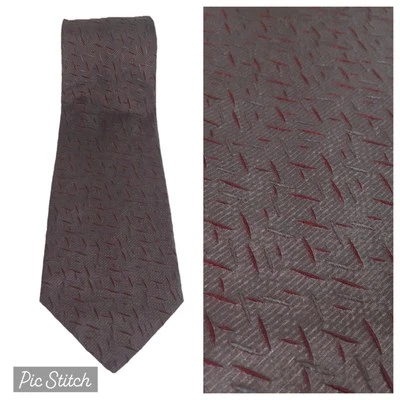 Corbata Bugatchi Uomo 100% Seda Hecha en Italia Rosa Rojo Confeti Moteado Foto 1 de 4