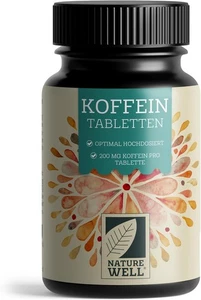 Koffeintabletten – 365x, 200 mg, hochdosiert, rein, vegan, 1 Jahr Vorrat - Bild 1 von 6