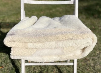 XXL Merino Lammfelldecke ca.220x180 cm Schaffellauflage Felldecke  - Bild 1 von 4