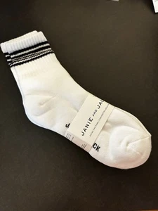 Janie and Jack Toddler Boys 6-8 Years Athletic Striped Crew Socks 2 Pair - Picture 1 of 2
