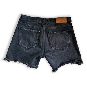 Moussy Vintage Distressed schwarz Mid Rise abgeschnittene Shorts Größe 27 *verändert* - Bild 1 von 5