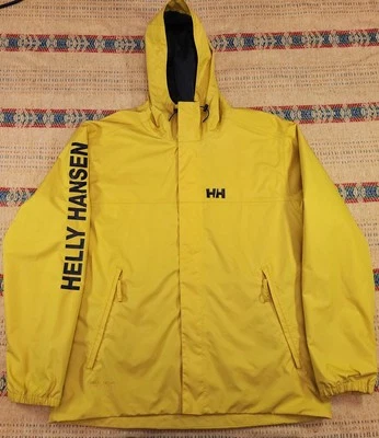Helly HansenErvik Hooded Waterproof Yellow Men's Coat Sz 2XL  - Image 1 of 4