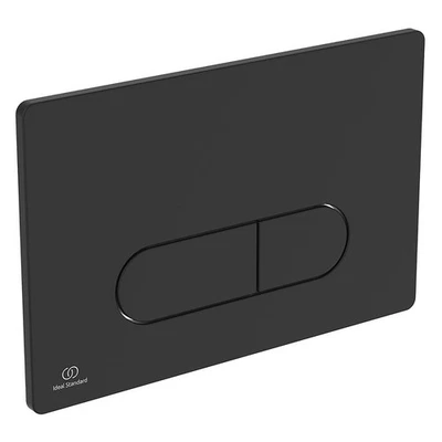 Ideal Standard Dual Flush Plate Wall-Mounted Silk Black Rounded (H)154 (W)234mm - Image 1 of 3