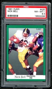 1991 Fleer - Nick Bell (RC) #420 PSA 8.5 - Picture 1 of 2