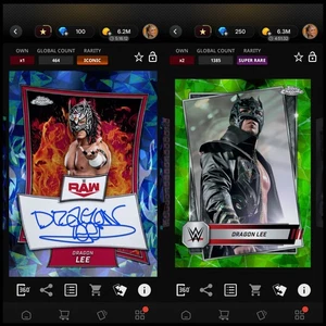 WWE Topps SLAM *DIGITAL* - Chrome Bundle - Dragon Lee - Picture 1 of 1