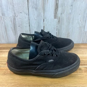Vans All Black Kinder Größe 1,5 Niedrig Schnürschuhe Turnschuhe - Bild 1 von 7