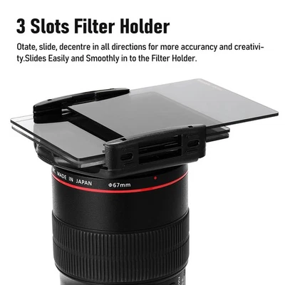 Square Neutral Density Filter Kit ND2+4+8+16 Filter Set With Ring-Adapter And Fi - Image 1 of 4