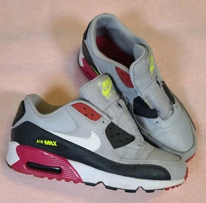 Nike Air Max 90 Leather 7Y Rush Pink Gray Low Top 833412-028 - Picture 1 of 8