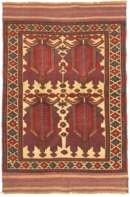 Traditional Hand-knotted Wool Oriental Carpet 4'0" x 6'1" Area Rug - Image 1 of 4