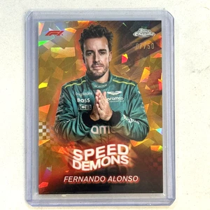 2024 Topps Chrome Sapphire Formula 1 F1 Speed Demons Fernando Alonso Gold /50 - Bild 1 von 2