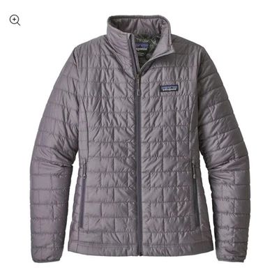 Chaqueta acolchada Patagonia Nano Puff gris para mujer talla grande Foto 1 de 4
