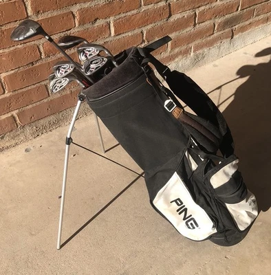Набор для гольфа айроны PING G-series 6-LW White Dot 3W 5H графитовые стержни R-Flex для правосторонней стойки + сумка - Изображение 1 из 4