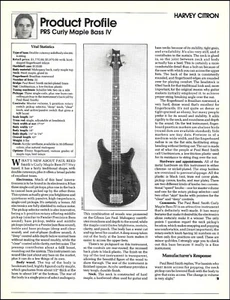 PRS DC Curly Maple Bass IV electric guitar sound check review article with specs - Picture 1 of 3