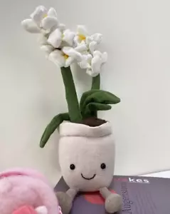 Amuseables Cream Orchid Jelly Cat Soft Plush Toy Cute Flowers NWT - Picture 1 of 8