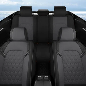 For FORD EDGE 2007-2024 Deluxe Full Set PU Leather Seat Covers Protector Pad - Picture 1 of 10