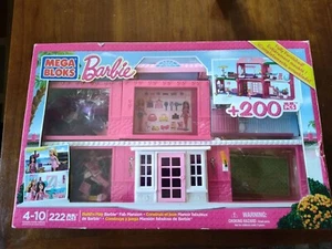 Mega Bloks Barbie Build N Play Fab Mansion 80149 With Manual - Picture 1 of 9