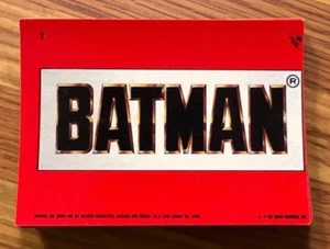 Juego completo de pegatinas de tarjetas Batman Topps 1989 vintage 1-22 RY - Imagen 1 de 3