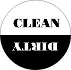 Black White  Dishwasher Magnet Clean Dirty portable