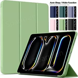 For iPad 7/8/9/10/11th Gen Air 11 13 M2 M3 Pro M4 Case Leather Shockproof Cover - Picture 1 of 71