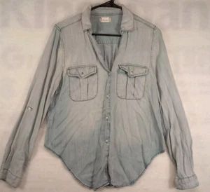 Top Altar'd State para mujer pequeño azul con botones manga larga - Imagen 1 de 8