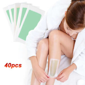 40pcs Hair Removal Wax Strips for Body Legs Applied Waxing Sticker 