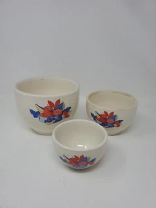Vintage Universal Cambridge China Calico Fruit Nesting Bowls Set - Picture 1 of 5