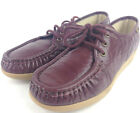 Sas Womens Size Us 7.5n Narrow Maroon Lace Up Comfort Oxford Loafers