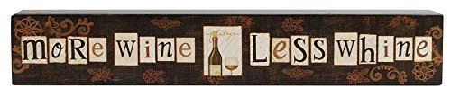 Letrero de caja de pared Blossom Bucket More Wine Less Whine, 18 x 3 pulgadas Foto 1 de 1