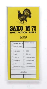 Sako M 72 Bolt Action Rifle Info Manual. New - Picture 1 of 4