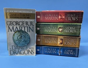 Game of Thrones George RR Martin Books 1-5 in Mass Market Paperback - Picture 1 of 4
