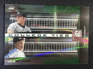 2008 Donruss Elite Extra Edition Joe Savery Cole St. Clair GREEN /1500 Rice - Picture 1 of 2